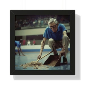 John Wooden sweeping his own basketball court, find your brook , keep pushing , love what you do. Inspiring ar