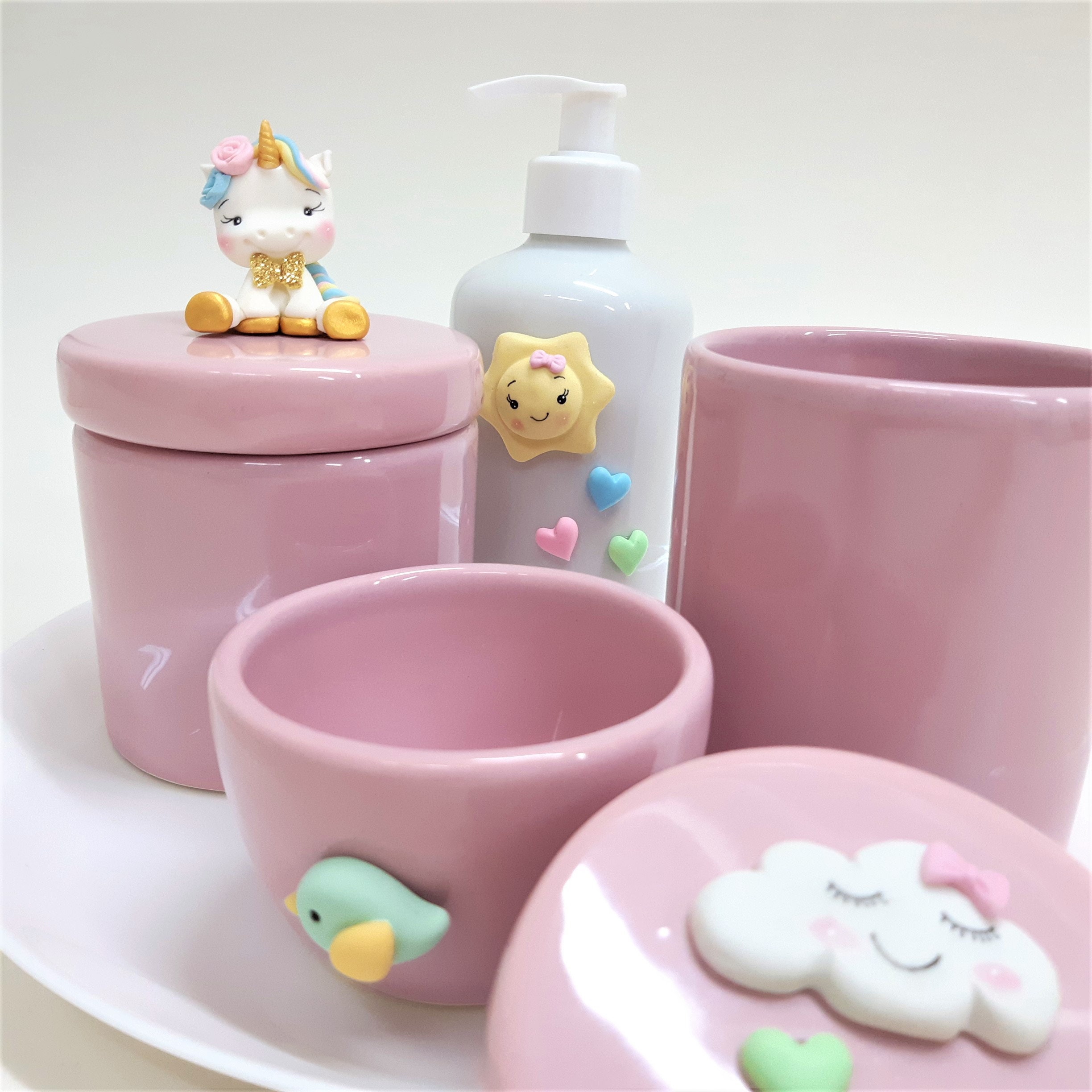 Set of 7, 5 or 2 Baby Cleaning, Bathroom Set, Bathroom Accessory Set ...