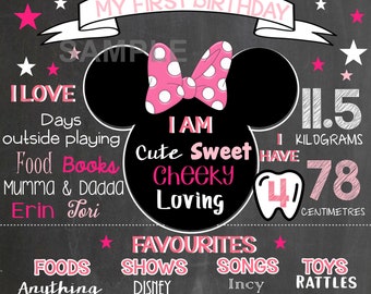 Minnie Mouse Milestone Board