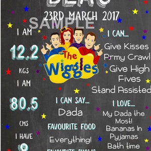 The Wiggles Milestone Board
