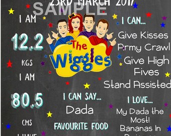 Das Wiggles Meilensteinbrett