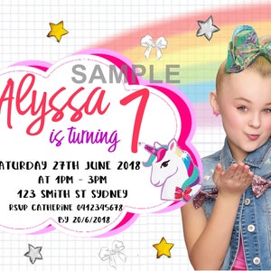 JoJo Siwa invitation