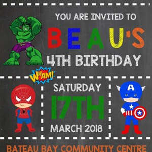 Superhero invitation