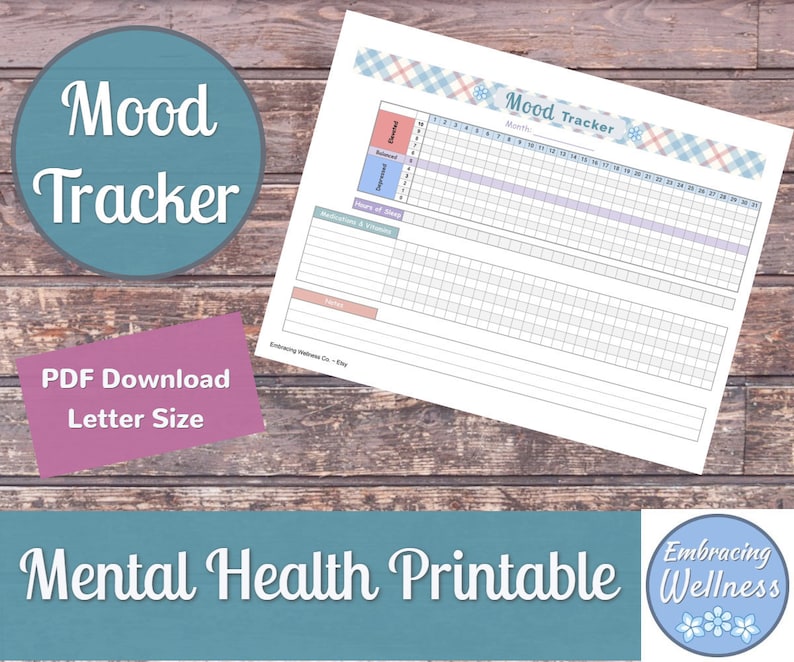 Bipolar Mood Tracker Printable