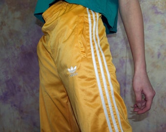yellow adidas track pants womens
