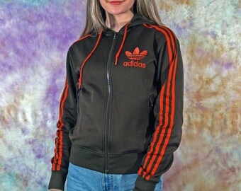 adidas track jacket brown