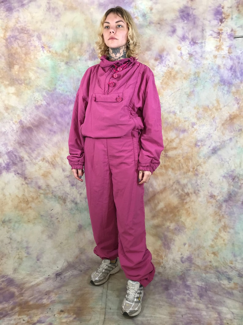 Vintage Pink Ski Overalls Womens Ski Suit Winter Overalls 80s Etsy