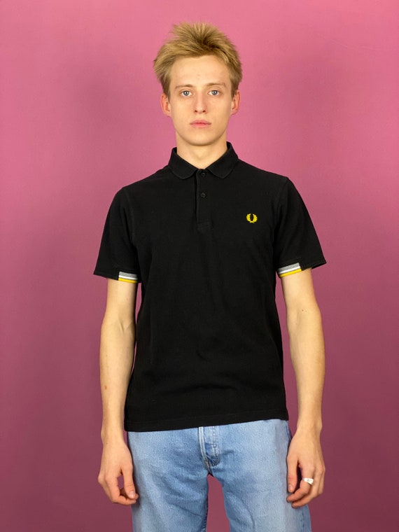 Fred Perry Vintage Men's Black Polo Tee 
