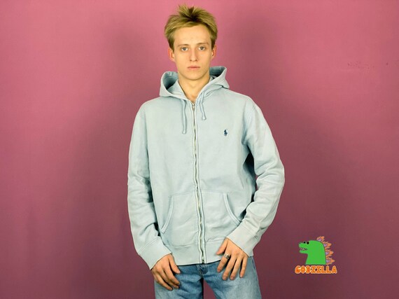 Polo Ralph Lauren Vintage Sudadera con capucha azul claro con | Etsy España