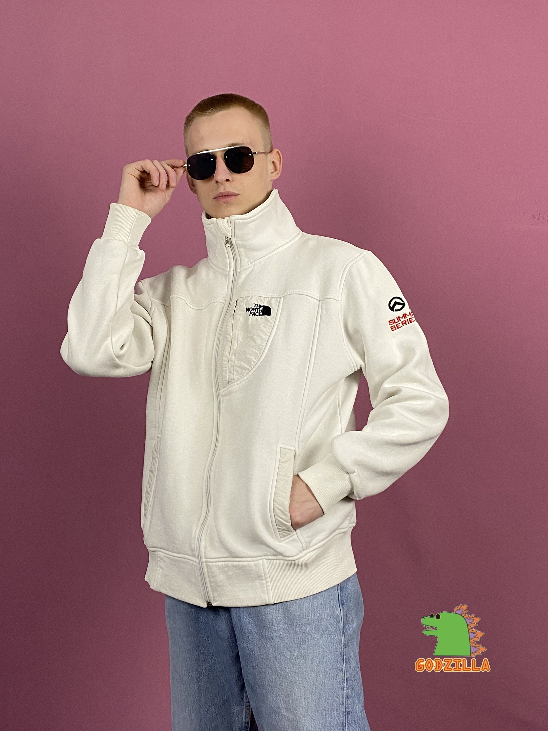 North Face Vintage Sudadera Blanca Cremallera Completa - Etsy España