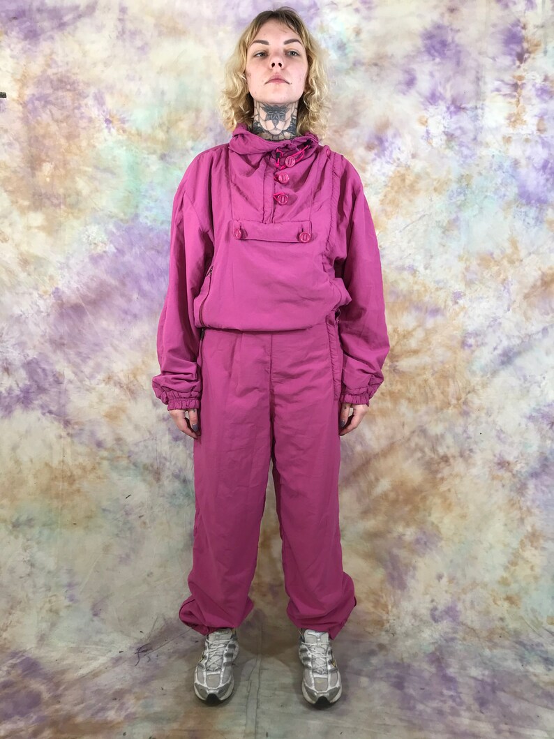 Vintage Pink Ski Overalls Womens Ski Suit Winter Overalls 80s Etsy