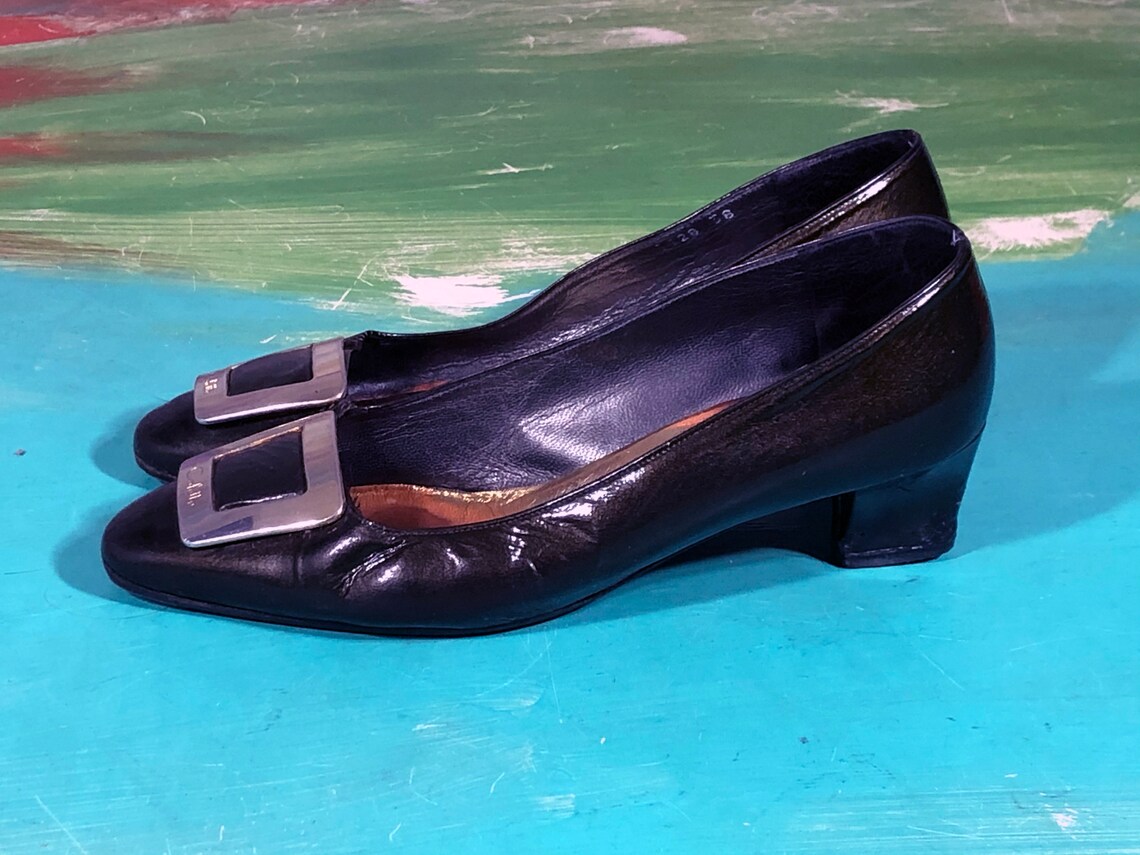 90s Bally Vintage Women�s Dark Green Kitten Heels Shoes Etsy