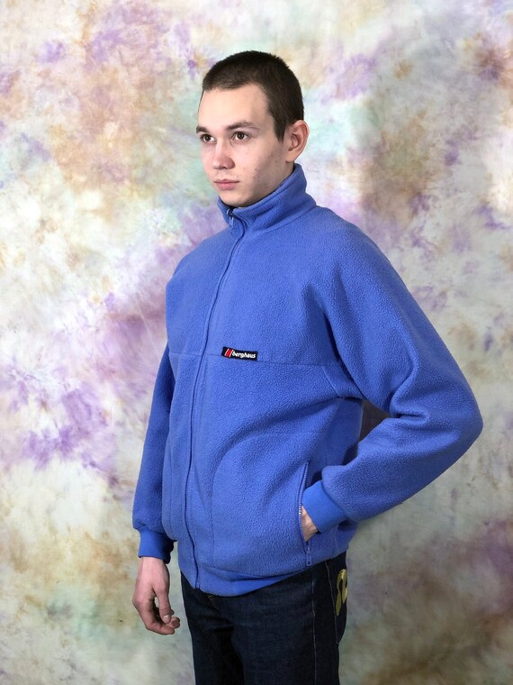 90s Vintage Berghaus Men's Blue Fleece Jacket Etsy