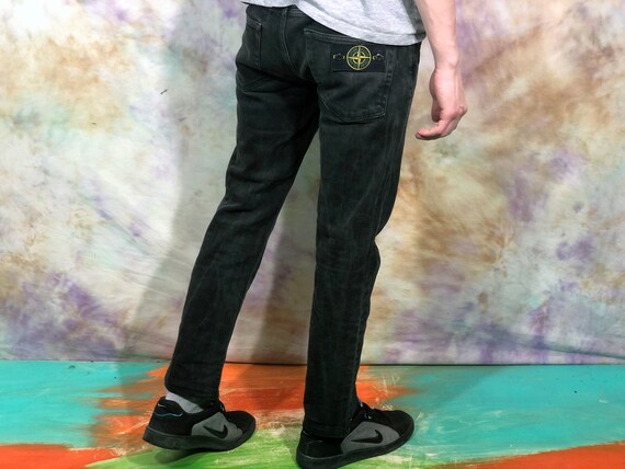 Stone Island Vintage Men's Black Jeans 