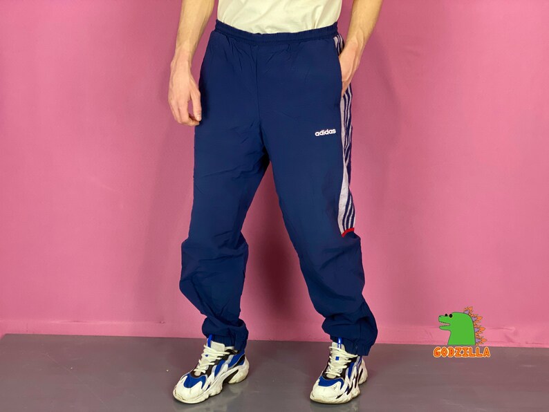 Jaren 90 Adidas Vintage Heren Blauwe Trainingsbroek Retro Pak - Etsy  Nederland