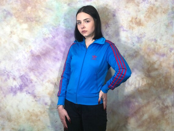 Logo Vintage Women's Blue Track Jacket 