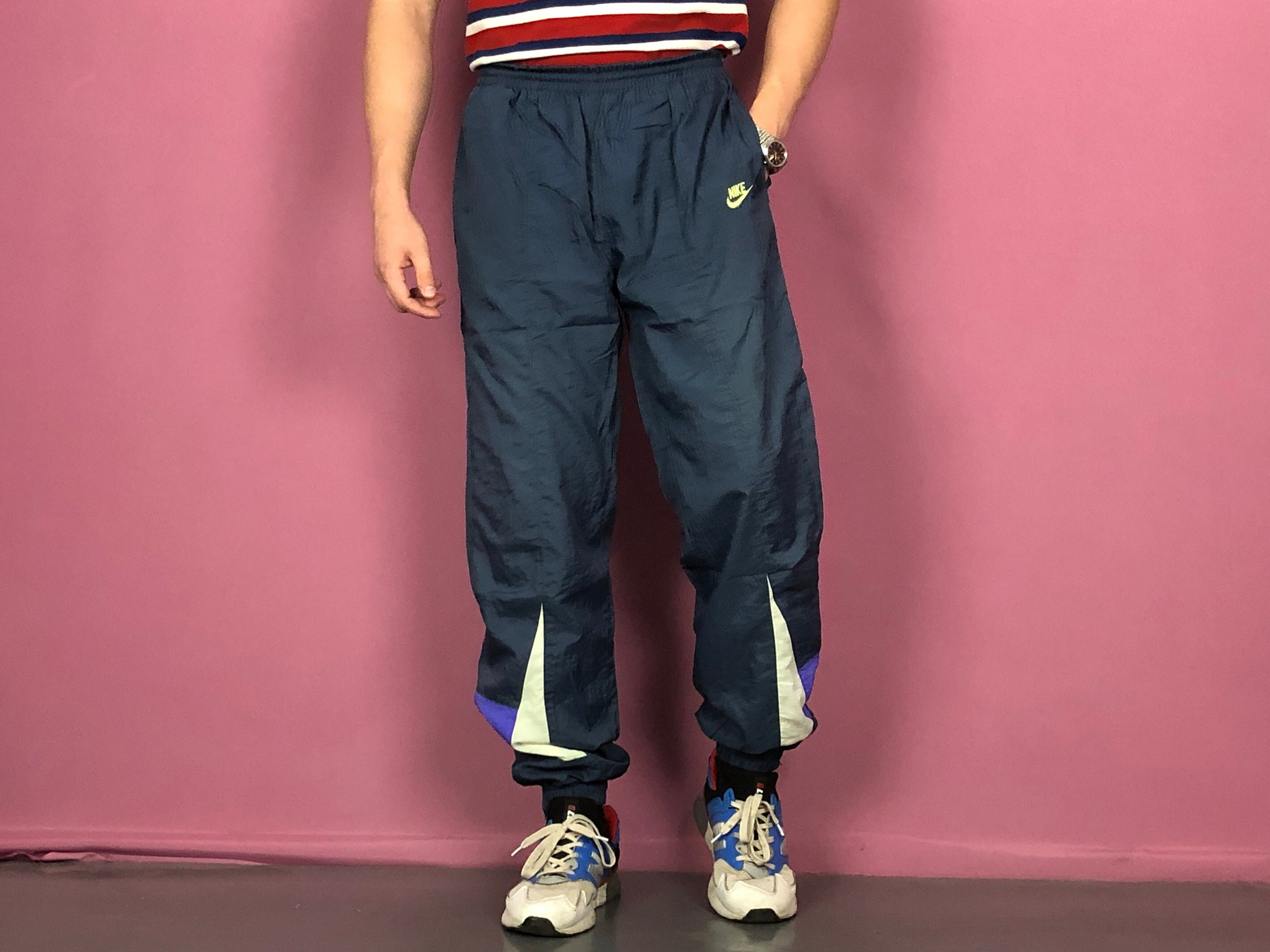 mens nike nylon track pants