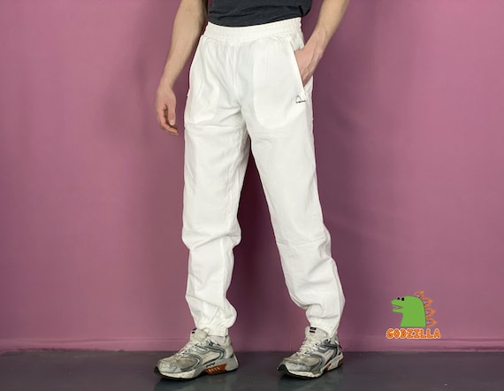 Vintage Men's White Track Pants - Etsy 