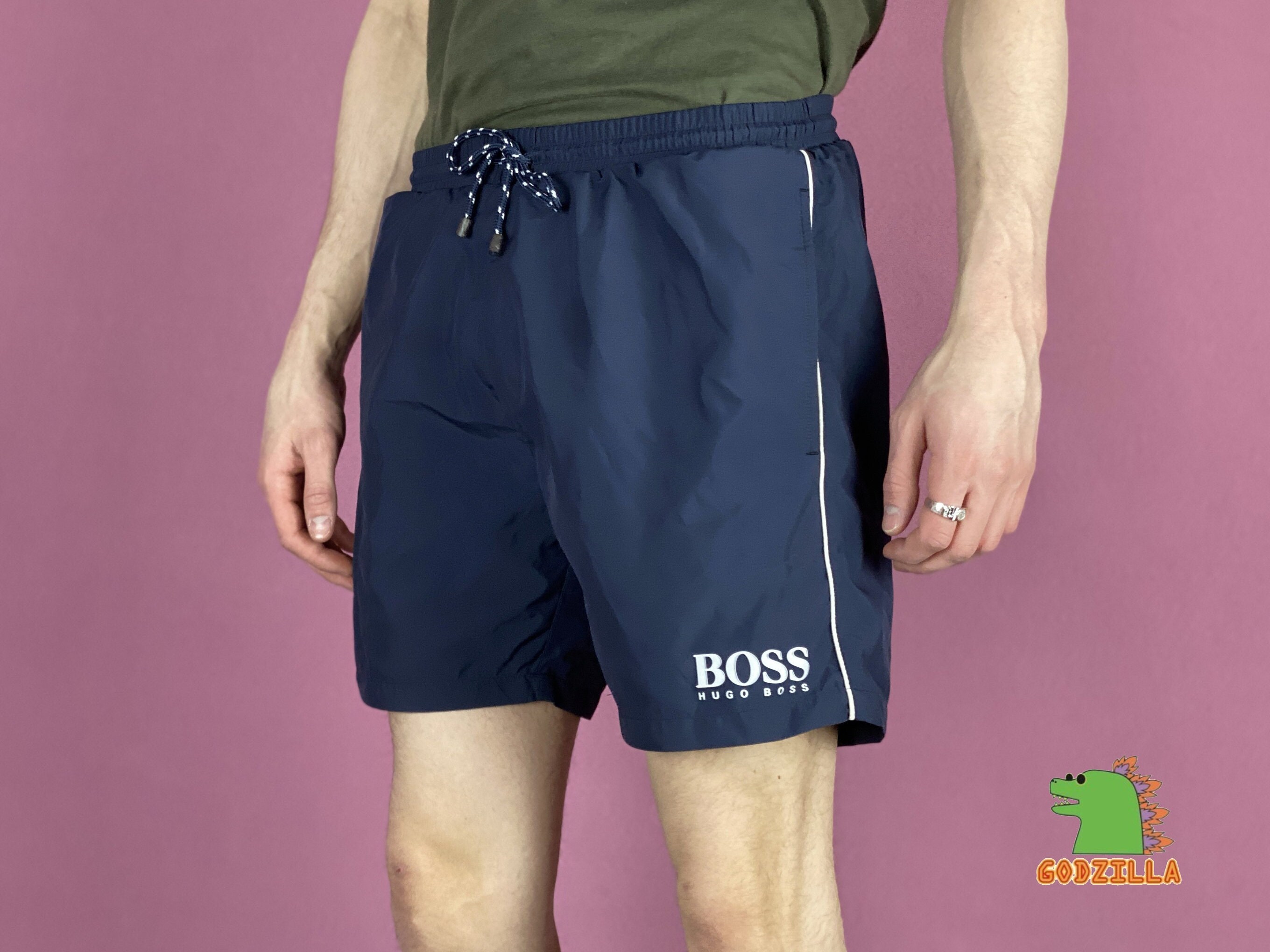 Hugo Boss Vintage Men's Blue Navy Swim 