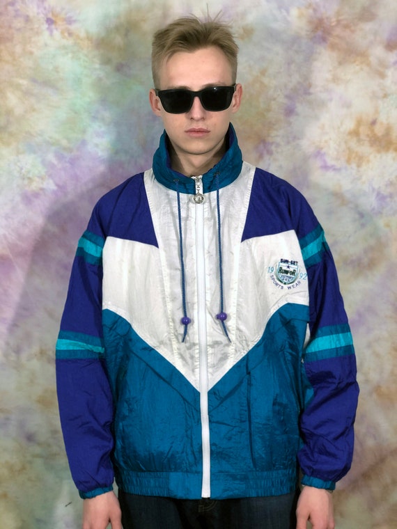 White Windbreaker Retro Ski - Etsy 