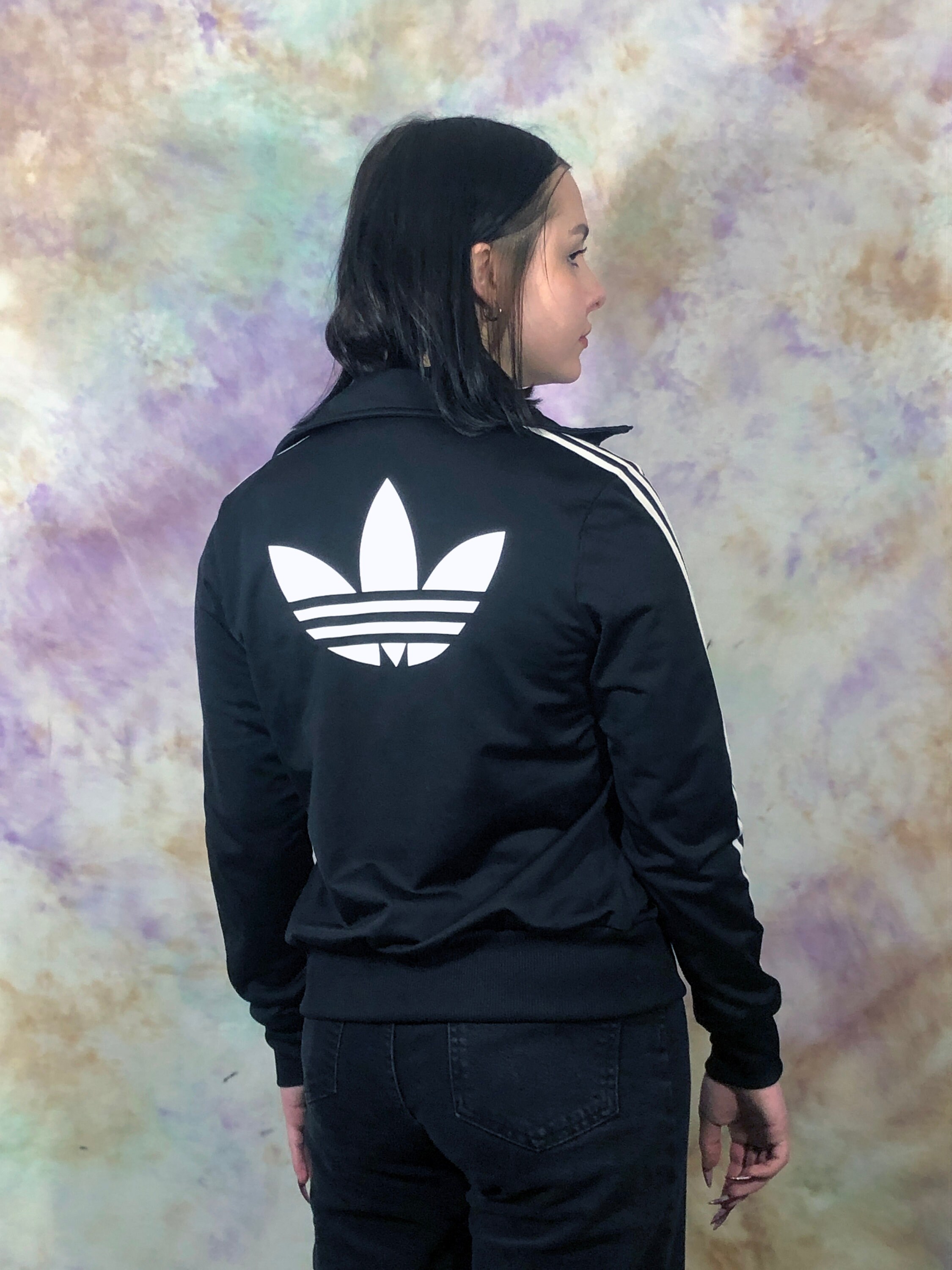 Logo Vintage Women's Black Track Jacket 