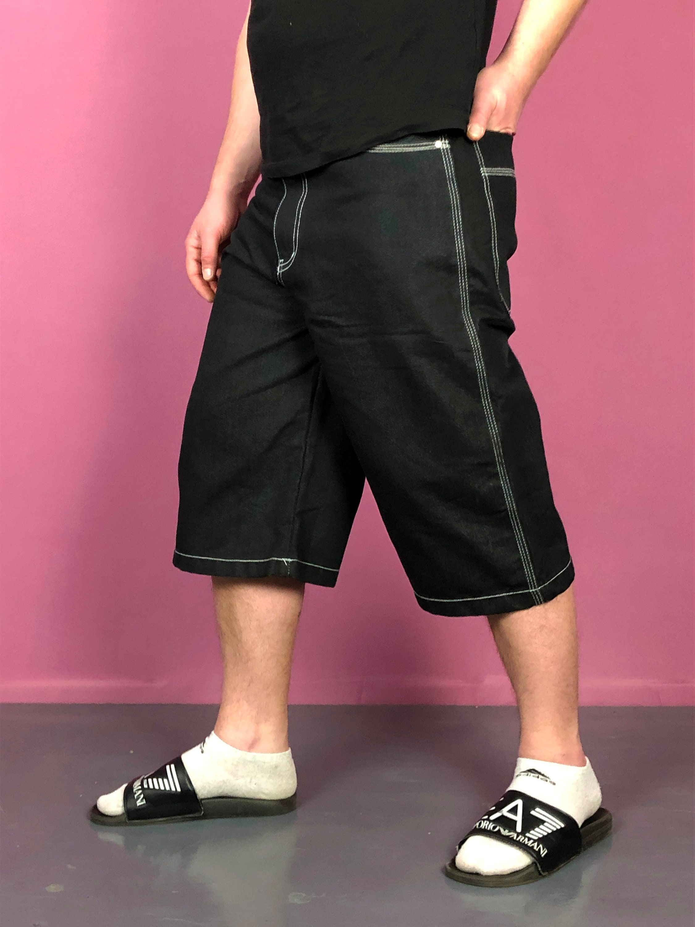 Jeans Shorts Retro Rap | Etsy 