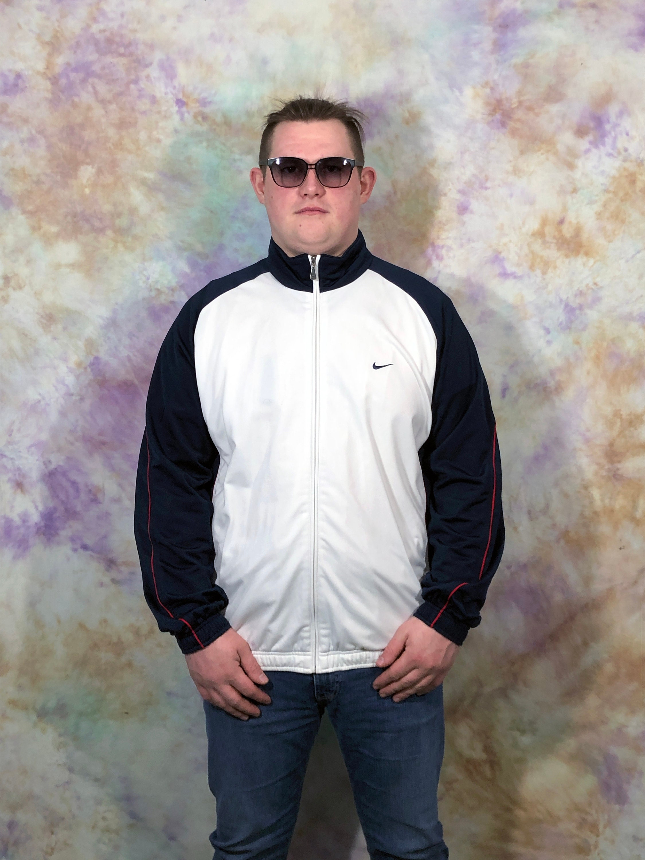 2000s Nike Vintage Men's White and Black Sport Jacket | Etsy