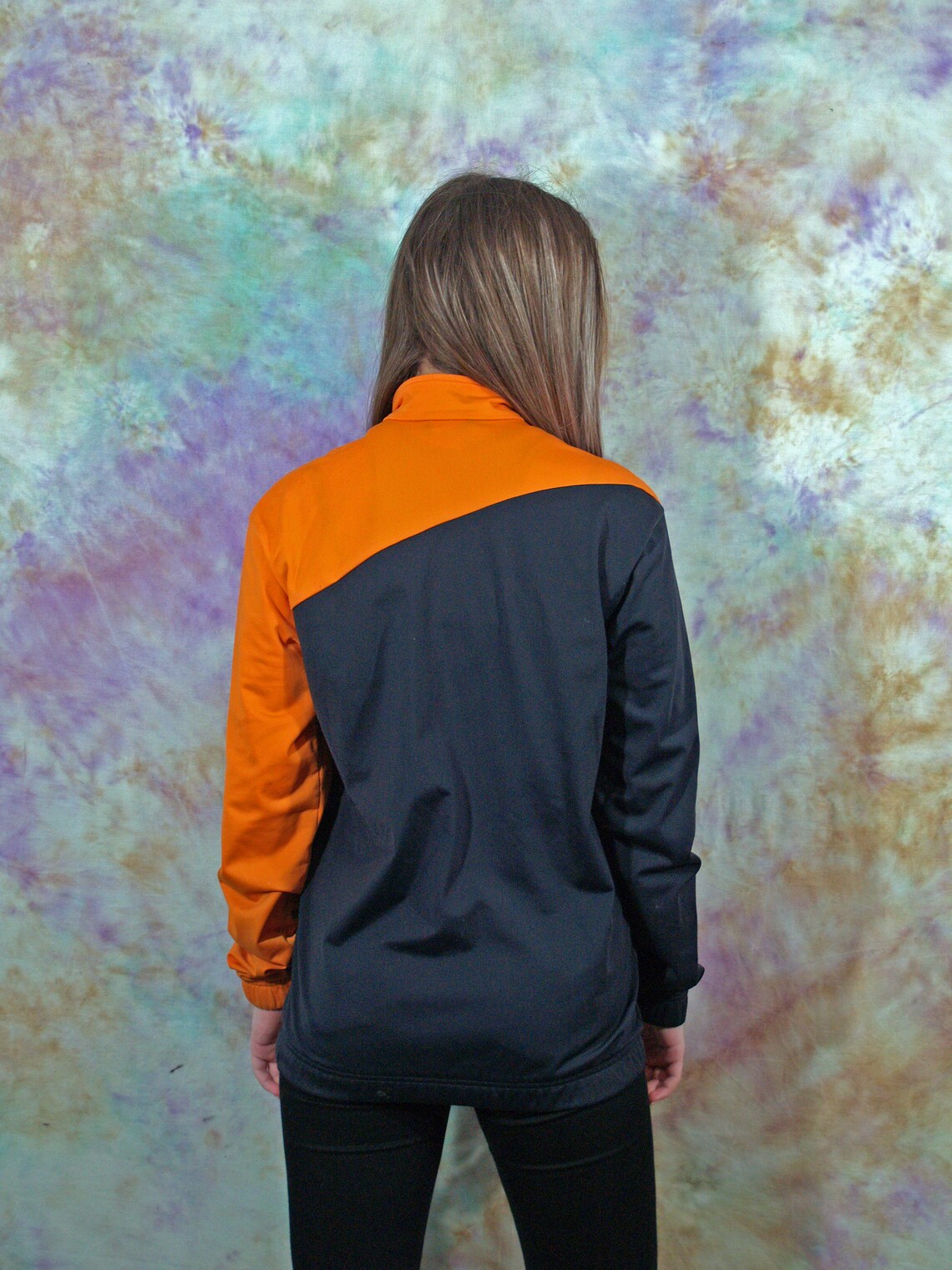 Vintage Puma Women's Black and Orange Track Jacket - Etsy