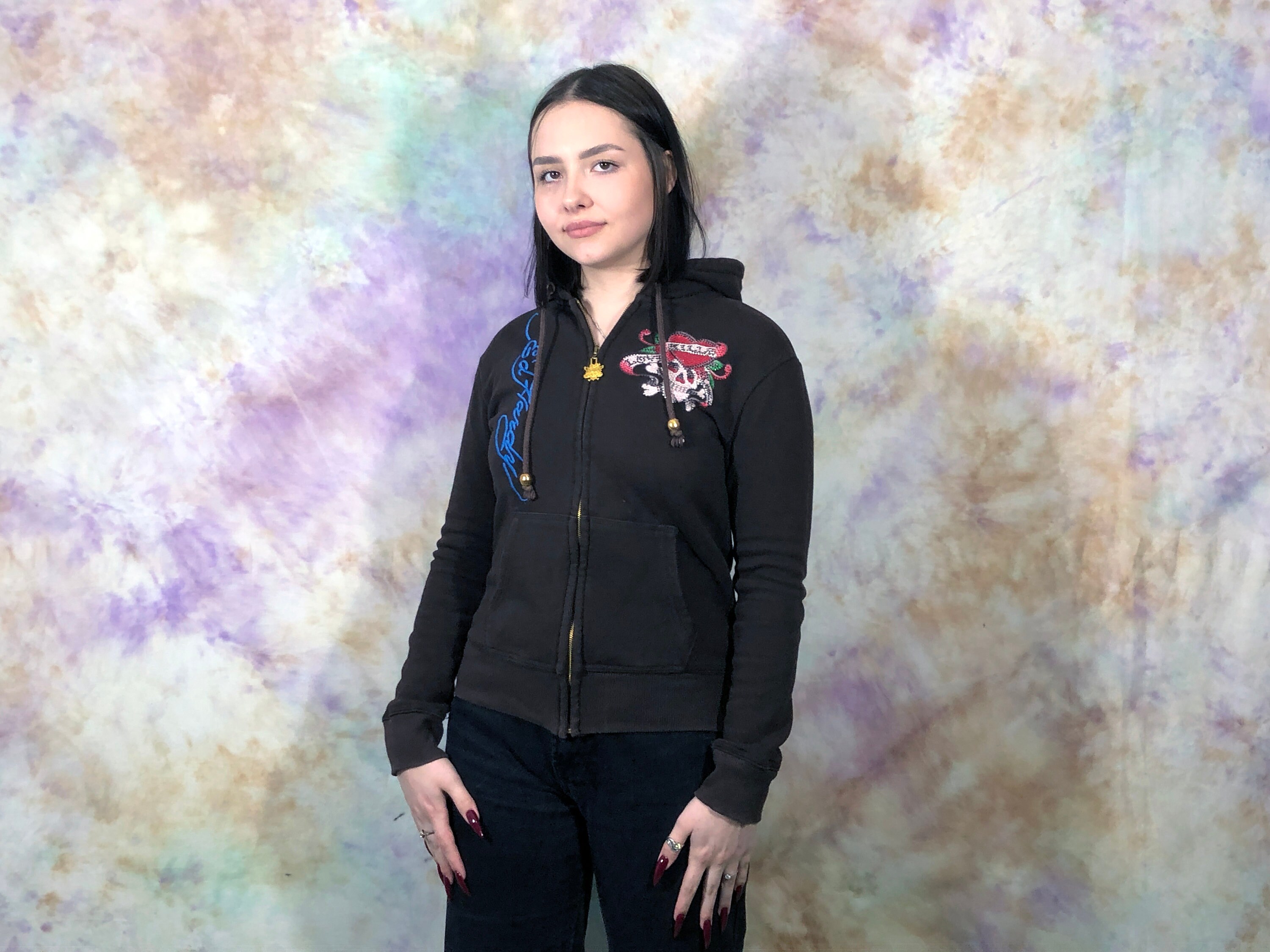Ed Hardy Vintage Women's Brown Zip 