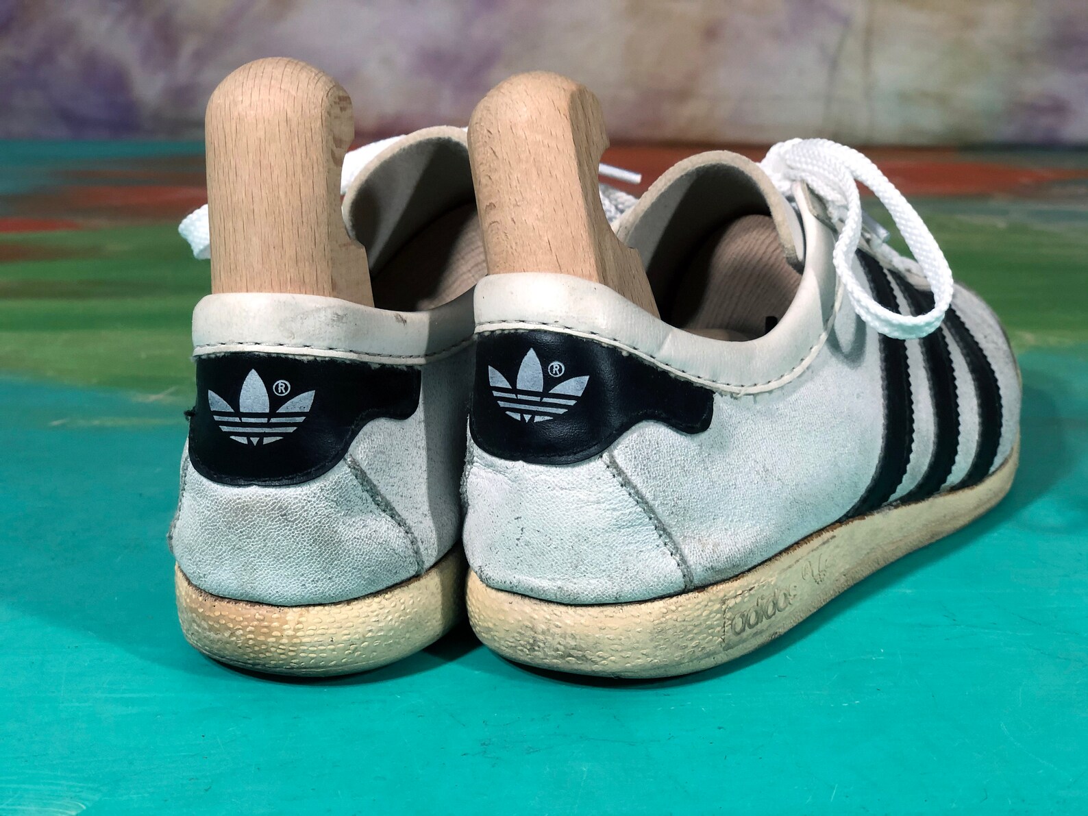 90's Adidas GYM Vintage White Trainers Stripped Sneakers | Etsy