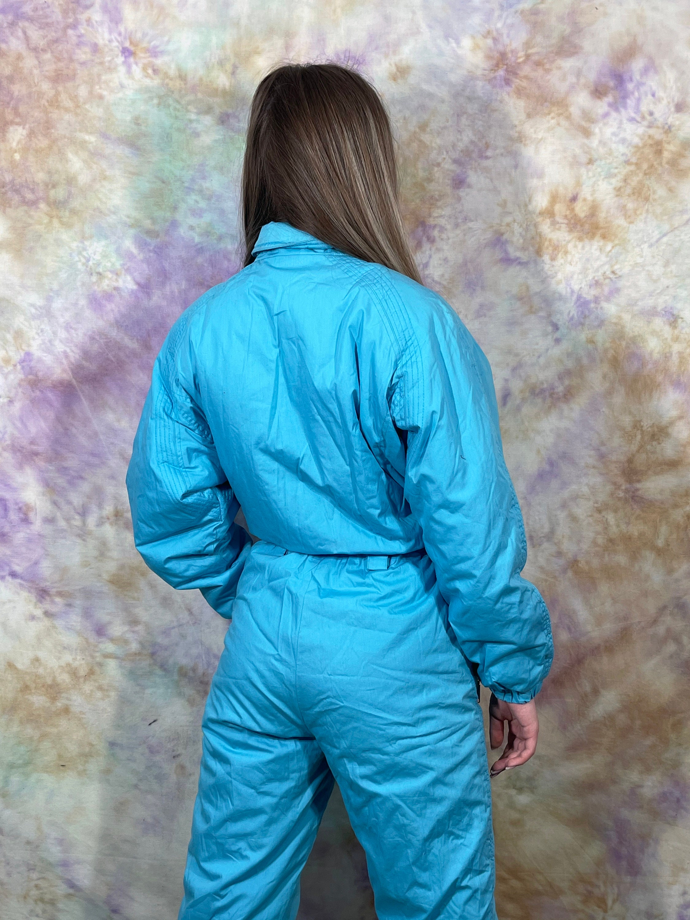 90s Vintage Women's Blue Ski Overalls Winter Ski Suit Etsy
