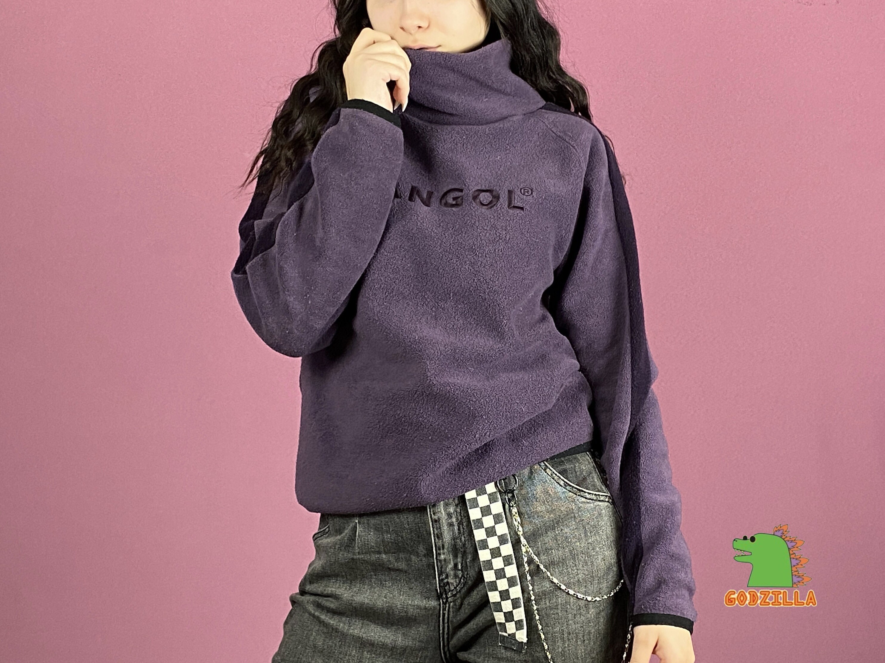 Purple Turtleneck Sweater Retro 