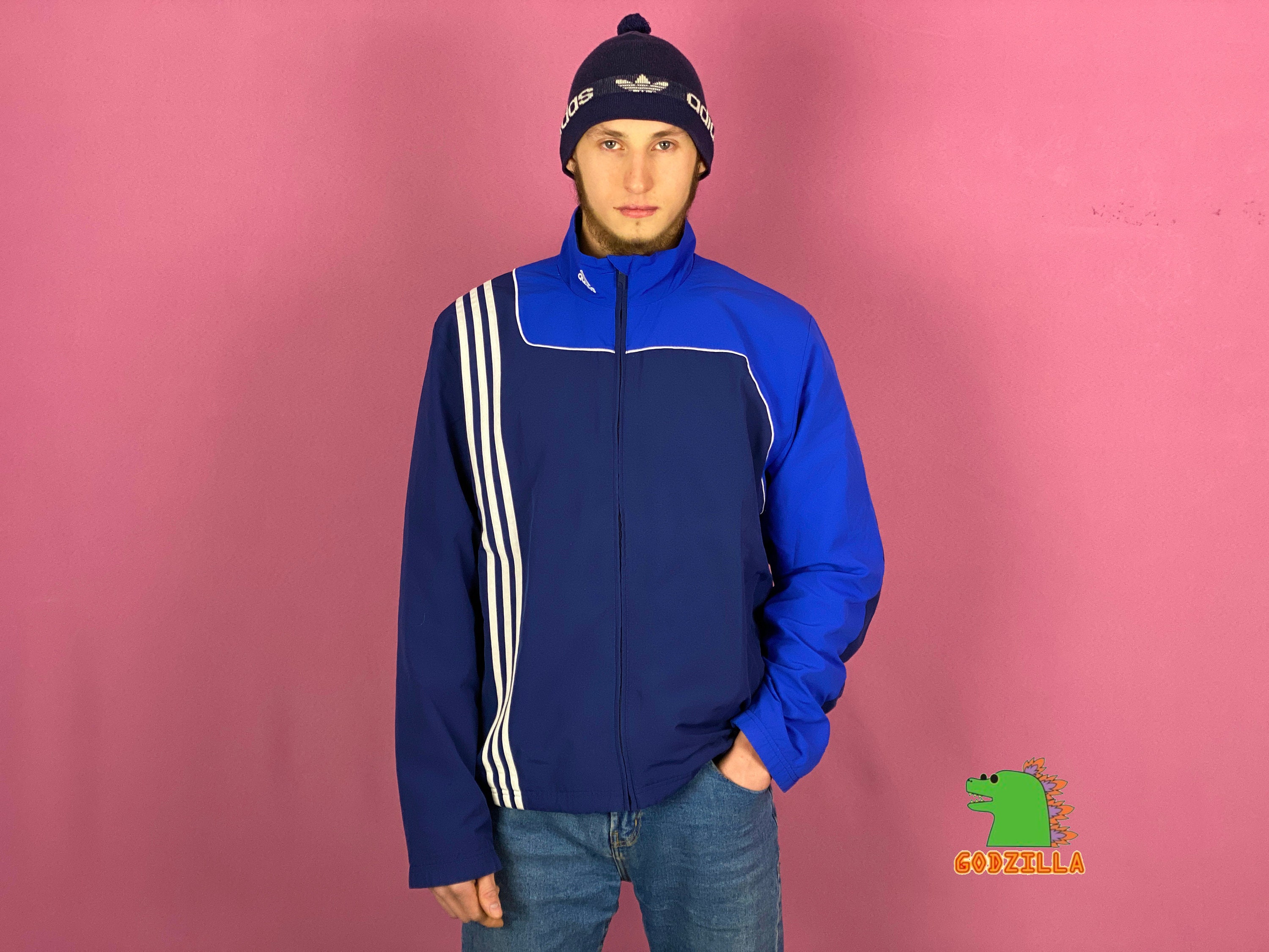 vintage adidas jacket blue