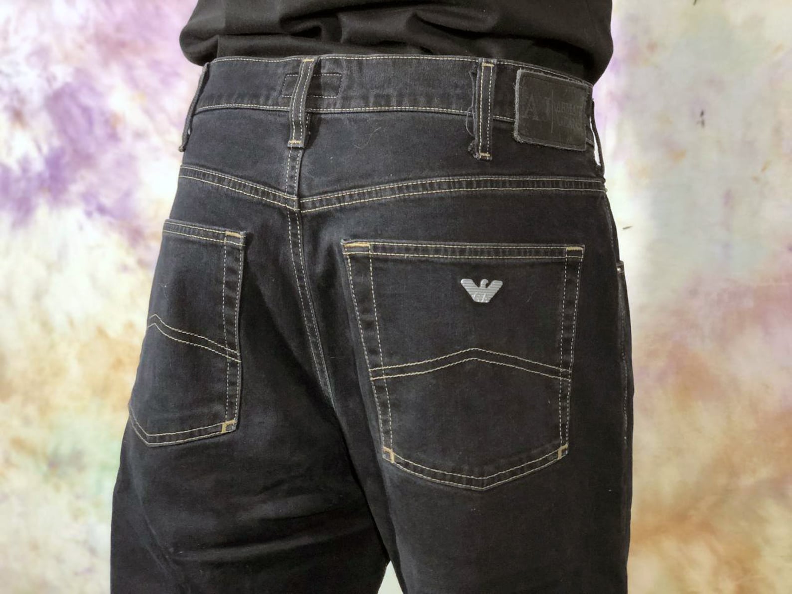 Armani Jeans Vintage Men's Denim Pants Black Jeans Etsy