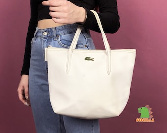 Lacoste Vintage Women's White Shoulder Bag - Etsy Singapore
