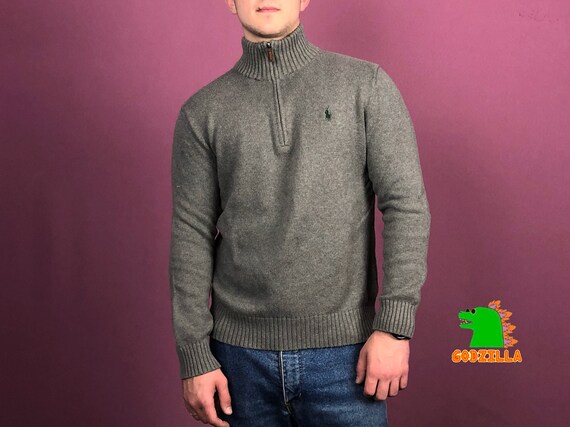 polo men's half zip sweater