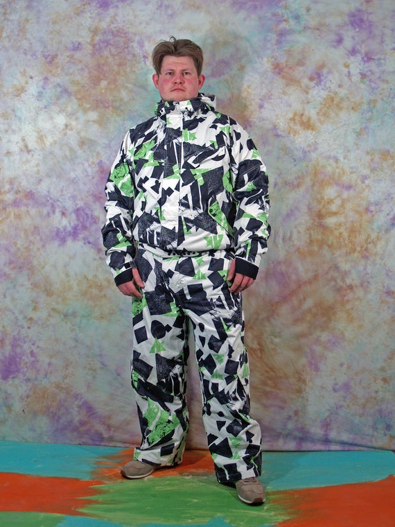 90's Vintage Mens Snow Costume Snowboard Skiing On
