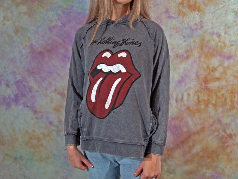 rolling stones cheetah tongue sweatshirt