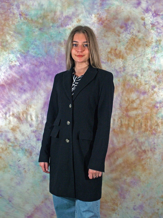 Vintage Iceberg women's Wool Black long coat