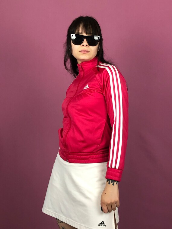 Adidas Vintage Womens Red Track Jacket