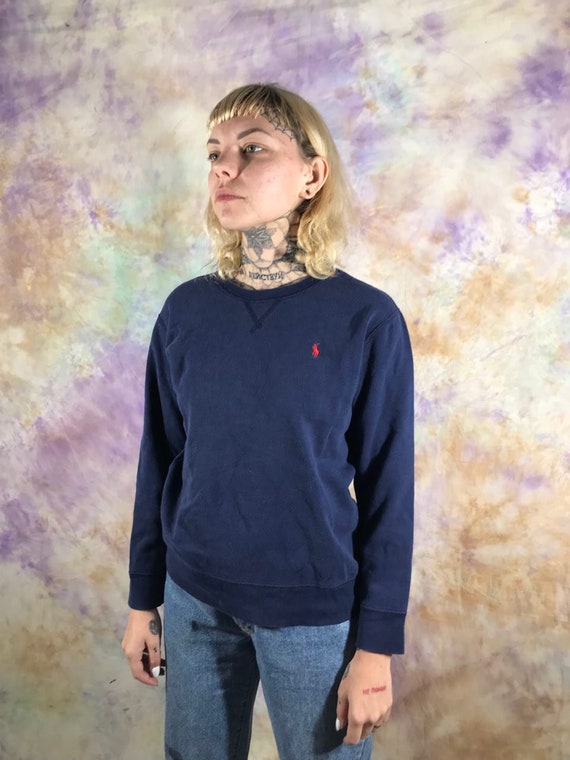 Ralph Lauren Sudadera Azul Mujer Vintage | Etsy España