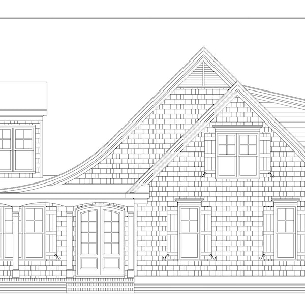 ELEVATION, 2d elevation create from paper drawing, changes on elevation, adding details, blueprint