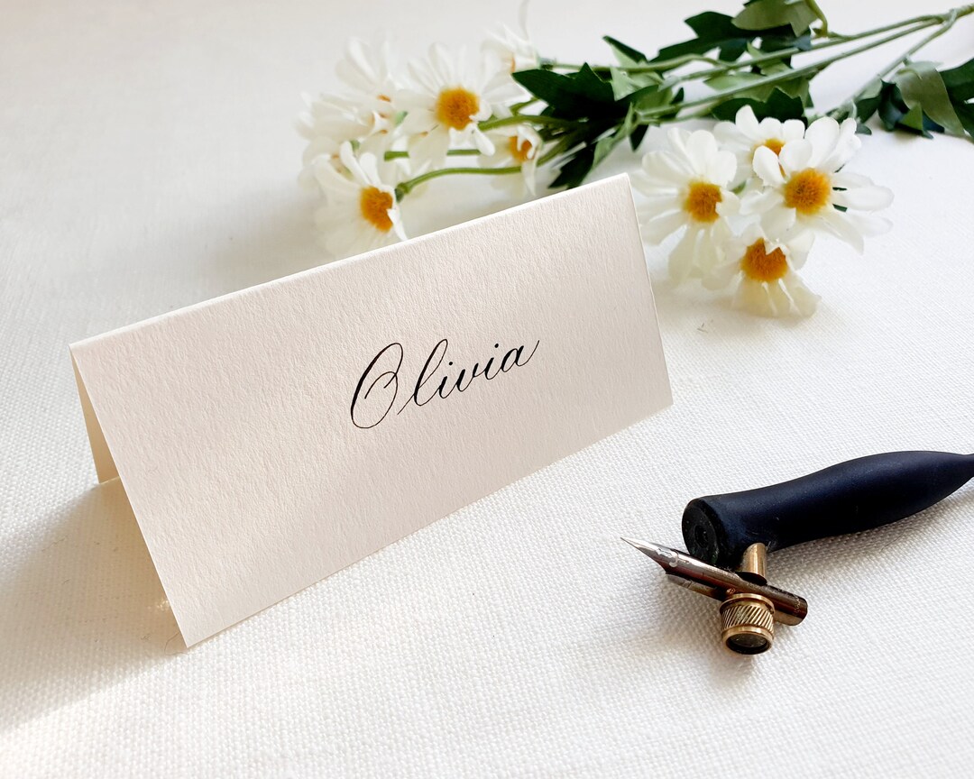 Ivory Place Cards Handwritten Wedding Place Cards, Wedding Name Cards