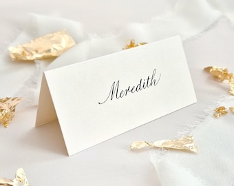 Ivory Calligraphy Place Cards - Handwritten Wedding Place Cards, Wedding Name Cards, Place Names, Place Setting