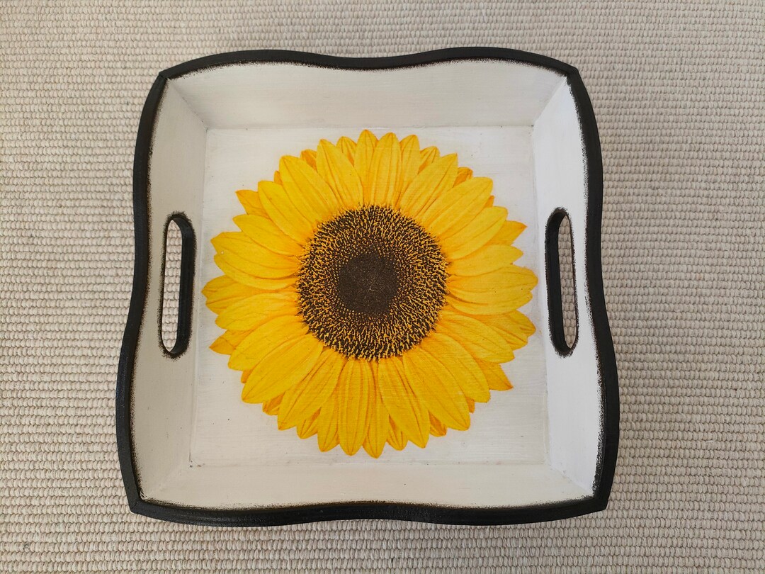 Sunflower Tray Serving Tray Coffee Table Tray Country Tray Etsy