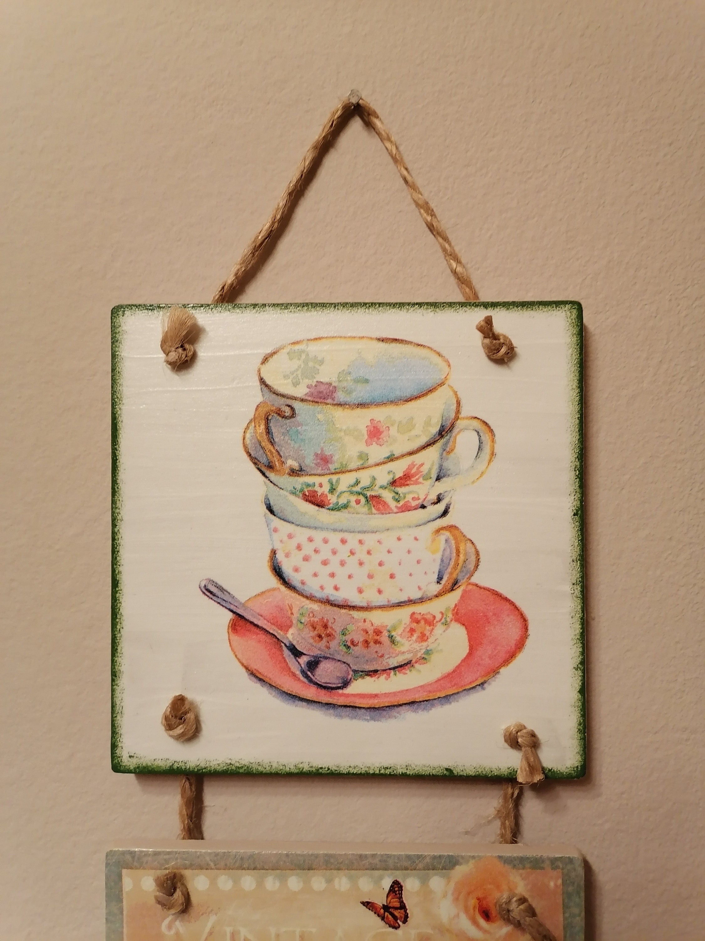 Coffee Decor Kitchen Wall Decor Coffee Wall Decor Decoupage Hanging