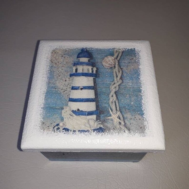 Decorative Box Lighthouse Box Jewelry Box Maritime Box Home Decor