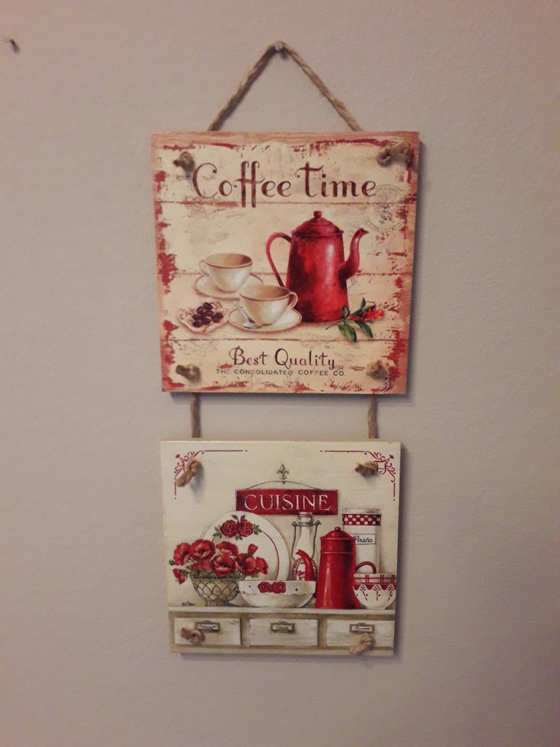 Coffee Decor Vintage House Decor Home Wall Decor Hanging Vintage Decor