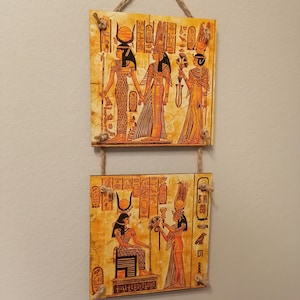 Egyptian Wall Decor Ancient Egypt Mythology Wall Hanging Decor Decoupage Egyptian Gods Pharaohs Egyptian Hieroglyphic Ancient Egypt Style