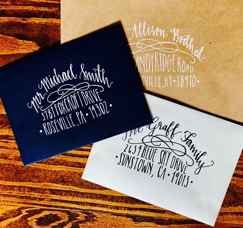 Handwritten Wedding Envelopes, Wedding Calligraphy, Envelope Addressing